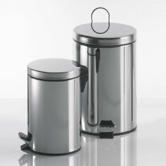 Colombo Hotel Collection Ведро для мусора 5л, с крышкой и педалью, цвет: нержавеющая сталь