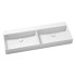 AZZURRA ELEGANCE Squared Двойная раковина подвесная/накладная 122х45см без отв. под смеситель , цвет белый