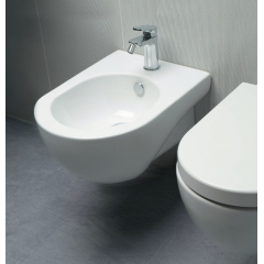 AZZURRA NUVOLA Mini Биде подвесное 46х35см c 1 отв., цвет белый, с креплением KIT2000CF