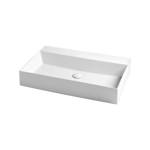 AZZURRA ELEGANCE Squared раковина подвесная/накладная 81х46см без отв. под смеситель , цвет белый