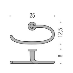 Colombo Basic Полотенцедержатель 25см, закругленный, цвет: хром