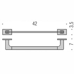 Colombo Look Полотенцедержатель 42см, цвет: хром