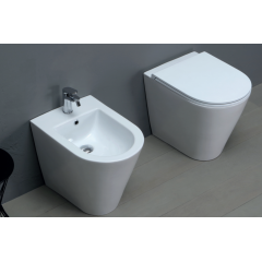 AZZURRA FORMA Биде приставное 54х37х42см , с 1 отв под смеситель,с креплением, цвет белый