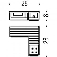 Colombo Angolari Угловая полочка, цвет: хром