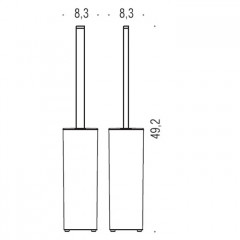 Colombo Basic Q Туалетный ёршик, напольный, цвет: хром