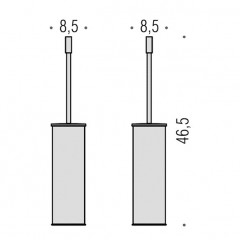 Colombo Plus Ерш для унитаза, напольный, цвет: хром