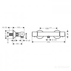 Hansgrohe Hansgrohe Ecostat Термостат для душа, цвет: хром