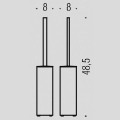 Colombo Look Туалетный ерш, напольный, пластик, цвет: хром