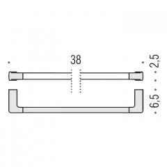 Colombo Lulu Полотенцедержатель 38см, цвет: хром