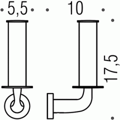Colombo Basic Держатель для туалетной бумаги, вертикальный, цвет: хром