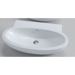 AZZURRA COMODA раковина подвесная с 1 отв. под смеситель 80х50см, цвет белый