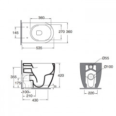 AZZURRA COMODA Сиденье быстросъемное для унитаза, цвет carbone, с микролифтом