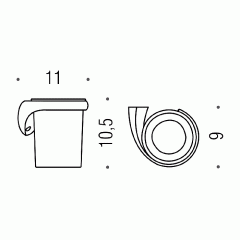 Colombo Link Стакан подвесной, SX, цвет: хром/матовое стекло