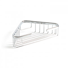 Bertocci Complementi Полка-решетка угловая для душа 22х7х22 см с крючком, подвесной, цвет: хром