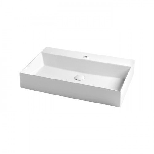 AZZURRA ELEGANCE Squared раковина подвесная/накладная 81х46см с 1 отв. под смеситель , цвет белый