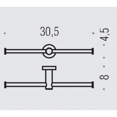 Colombo Plus Держатель для туалетной бумаги, двойной, цвет: хром