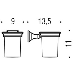 Colombo Portofino Стакан подвесной, цвет: хром/матовое стекло