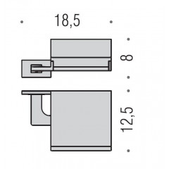 Colombo Look Держатель туалетной бумаги с крышкой, ццвет: хром