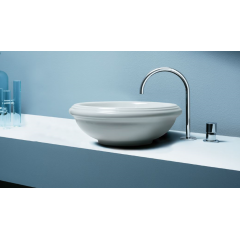 AZZURRA JUBILAEUM раковина накладная круглая диаметр 45*h18см без отв-й под смеситель, цвет белый