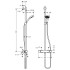 Hansgrohe Croma Select S Душевая система SemiPipe Multi: ручной душ, термостат для душа, штанга для душа, держатель для душа, цвет: белый/хром
