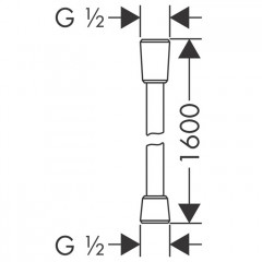 Hansgrohe Isiflex Шланг 160см, цвет: хром