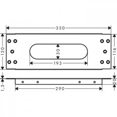 Hansgrohe sBox Монтажная панель для монтажа на плитку, цвет: хром