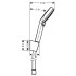 Hansgrohe Crometta Vario Porter Ручной душ, 10см, цвет: хром/белый