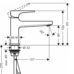 Hansgrohe Metropol Cмеситель для раковины .однорычажный.100, цвет: хром