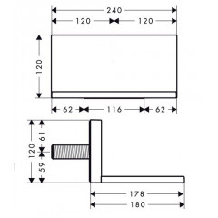 Axor ShowerCollection Излив с ливневым потоком, внешняя часть, цвет: хром