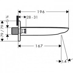 Hansgrohe PuraVida Излив на ванну, цвет: хром