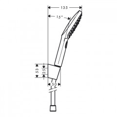 Hansgrohe Raindance Select E 120 Port Ручной душ, с держателем, цвет: хром