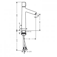 Hansgrohe Talis Select S, Смеситель для раковины, высокий, с донным клапаном, Цвет: Хром