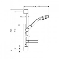 Hansgrohe Crometta 100 1 jet Душевой набор, цвет: хром