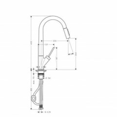 Axor Starck Однорычажный кухонный смеситель, выдвижной спрей, цвет: хром