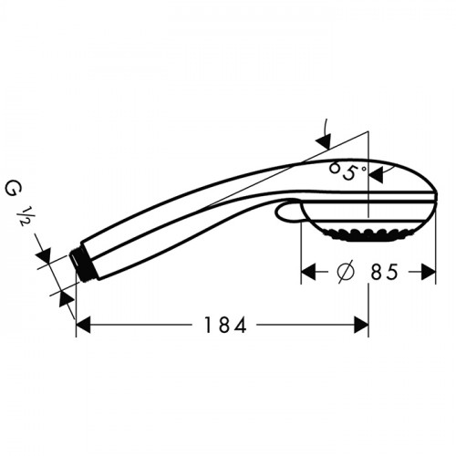 Hansgrohe Crometta 85 Multi Ручной душ 3jet (MonoRain, обычная, массажная), G1/2, цвет: хром