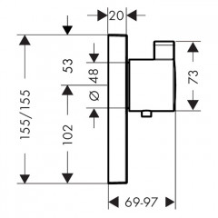 Hansgrohe ShowerSelect Смеситель для душа, встраиваемый, термостатический, цвет: хром