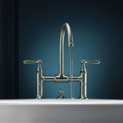 Axor Montreux, Смеситель для раковины 220,с двумя рычаговыми рукоятками, с донным клапаном, цвет: никель шлифованный