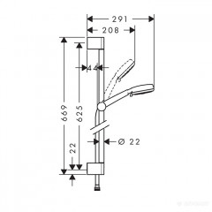 Hansgrohe Crometta 100 Multi Uni душевой набор, 0,90, цвет: хром