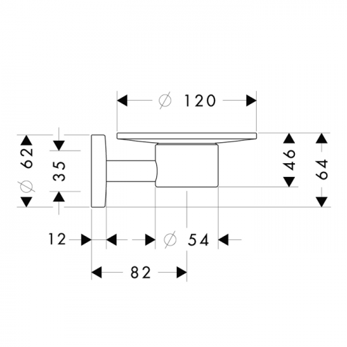 Hansgrohe Logis Мыльница, подвесная, цвет: хром