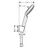 Hansgrohe Crometta 1jet Porter Ручной душ 10см., с держателем, цвет: белый/хром