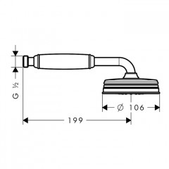 Axor Montreux Ручной душ, цвет: никель шлифованный