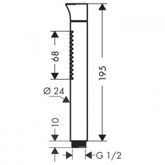 Axor Starck Organic Ручной душ 2jet, цвет: хром