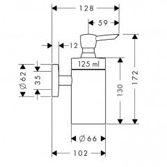 Hansgrohe Logis Дозатор для жидкого мыла, подвесной, цвет: полированная сталь
