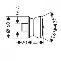 Hansgrohe RainSelect Боковая форсунка