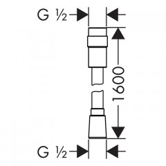 Hansgrohe Isiflex Шланг 160см, цвет: хром