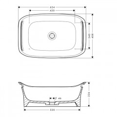 Axor Urquiola Раковина 62.5х40.8х22.6см., без отв., накладная, цвет: белый