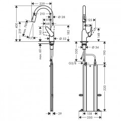 Hansgrohe Focus M42 Смеситель для кухни, 1 отв., цвет: нержавеющая сталь