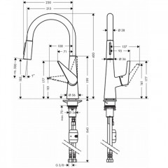 Hansgrohe Talis S Смеситель для кухни 200, однорычажный, цвет: хром