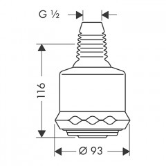 Hansgrohe Clubmaster Верхний душ 9.3см., цвет: хром