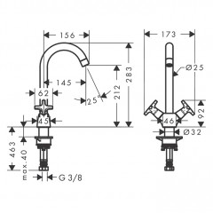 Hansgrohe Logis M32 Смеситель для раковины, на 1 отв., излив: 14.5см., цвет: хром